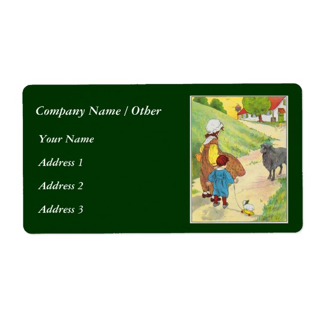 Etiqueta Baa, baa, ovelha negra, tem alguma lã? (Frente)