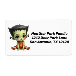 Etiqueta Baby Frankenstein Return Address Label