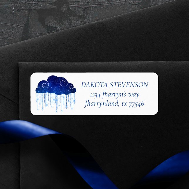 Etiqueta Baby Sprinkle Classic Blue | Endereço do Chá (Criador carregado)