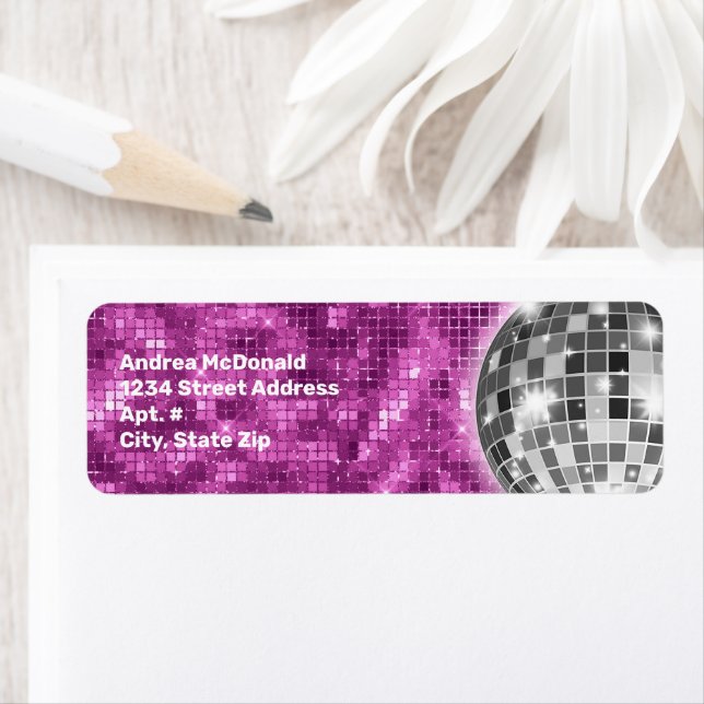 Etiqueta Bachelorette Retro-Pink Disco 70s (Insitu)