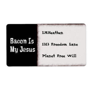 Etiqueta Bacon é meu Jesus