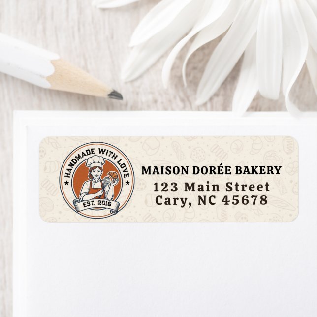 Etiqueta Bakery Store Pastry Chef Dessert Sweets Cake Baker (Insitu)