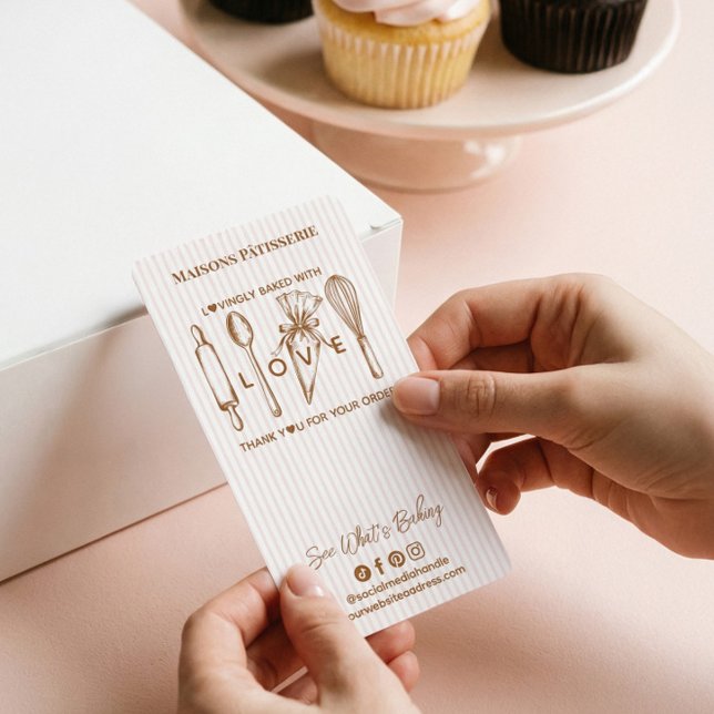 Etiqueta Bakery Utensils Bake With Love Thank You Bakery (Bakery Utensils Bake With Love Thank You Bakery Label)