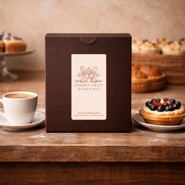 Etiqueta Baking Utensils Baker Bakery Package Label (Criador carregado)