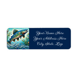 Etiqueta Balão-Floral Espumante Azul Pêssego Verde