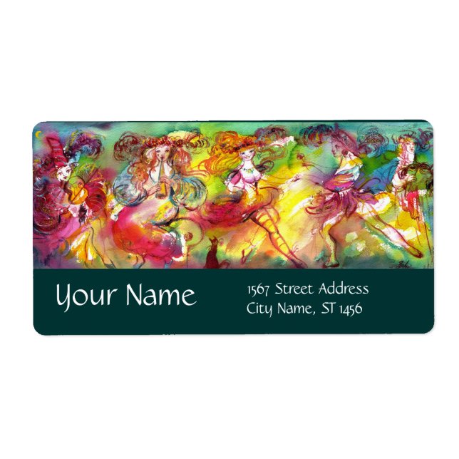 Etiqueta BALÉ CARNIVAL / Mascarada veneziana,dança,música (Frente)