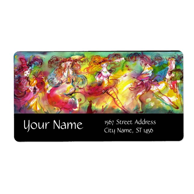 Etiqueta BALÉ CARNIVAL / Mascarada veneziana,dança,música (Frente)