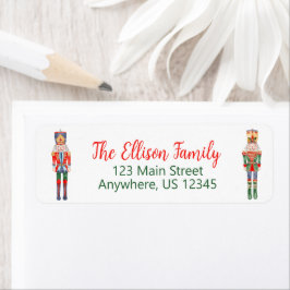 Etiqueta Balé Nutcracker da Aquarela Natal