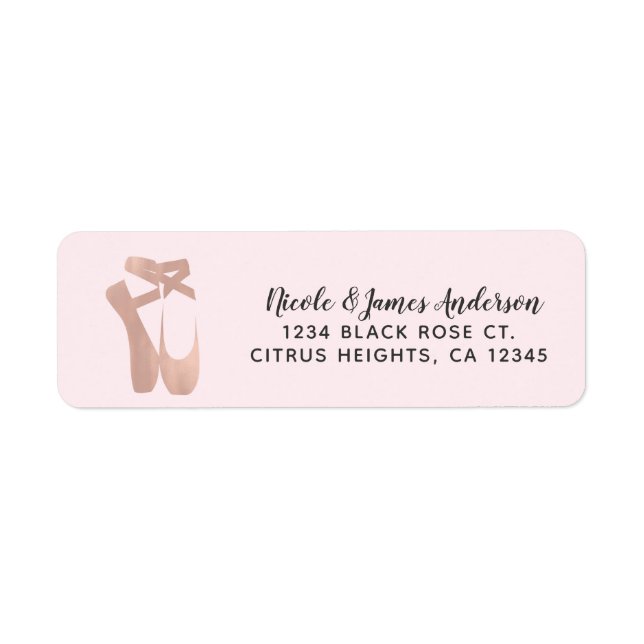Etiqueta Balé Rosa Slippers Ballerina Rosa Dourada Dança (Frente)