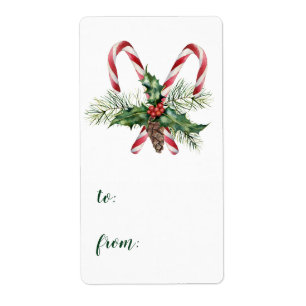 Etiqueta Balizas De Presente De Natal De Bengalas