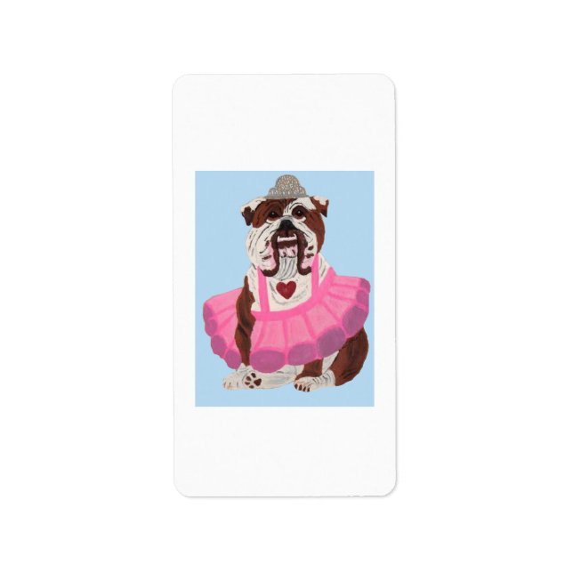 Etiqueta Ballerina Bulldog (Frente)