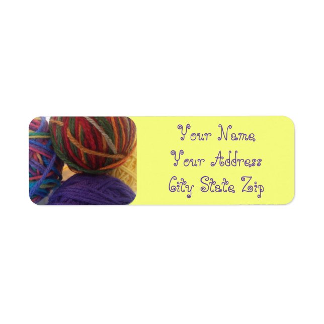 Etiqueta Balls of Yarn Address Labels (Frente)