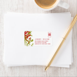 Etiqueta Bamboo deixa Shuang Xi endereço de casamento chinê