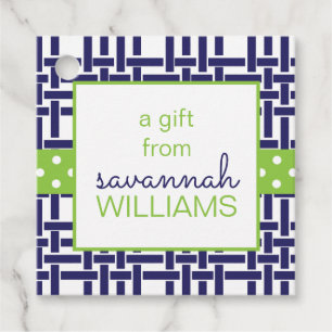 Etiqueta Bamboo & Grosgrain Personalizada para Pre