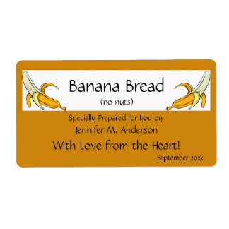 Etiqueta Banana Yellow Framed Bananas Homemade Comida