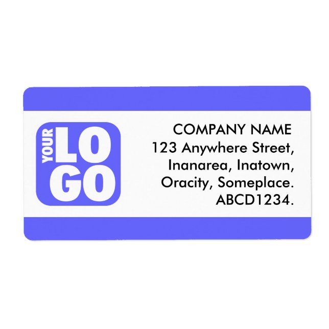 Etiqueta Banda central - Azul elétrico (Frente)