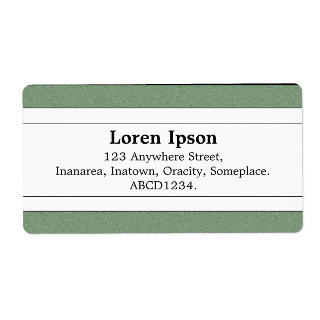 Etiqueta Banda central II - Areia verde (Frente)