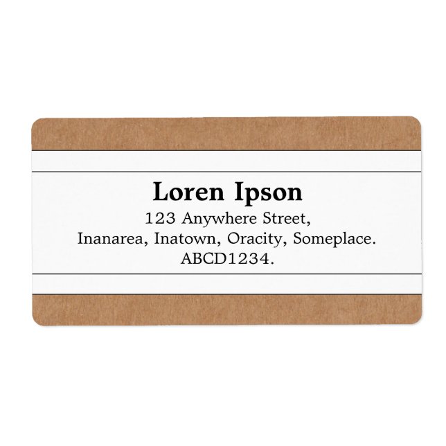 Etiqueta Banda central II - Caixa de cartão (Frente)