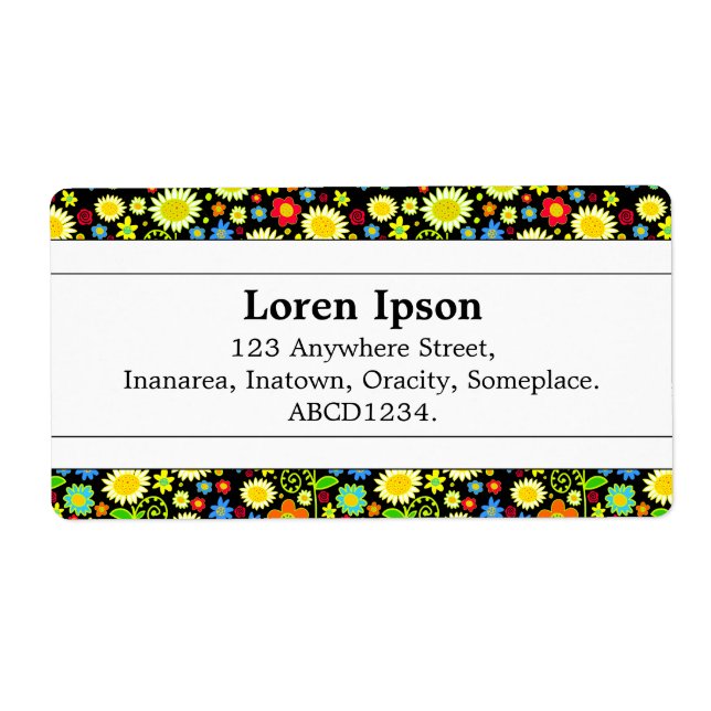 Etiqueta Banda central II - Flores de mola (Frente)