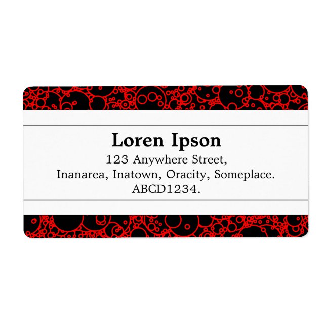 Etiqueta Banda central II - Padrão de bolha (Frente)