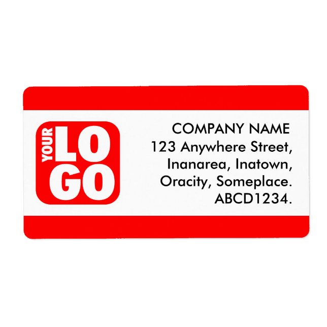 Etiqueta Banda central - Vermelho (Frente)