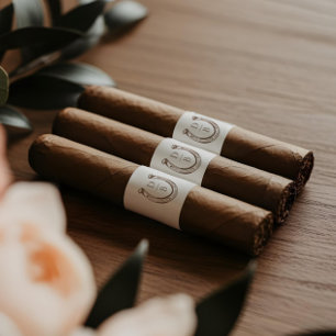 Etiqueta Bandas de Cigarro com Monograma de Ferradura Weste