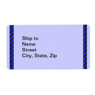 Etiqueta Bandas Diagonais Finas Azuis Pretas