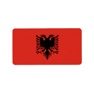 Etiqueta bandeira albanesa