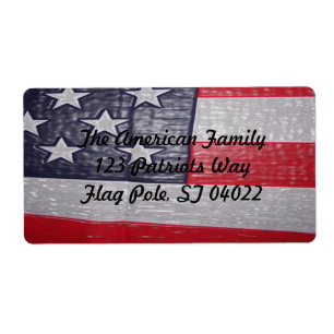 Etiqueta Bandeira Americana