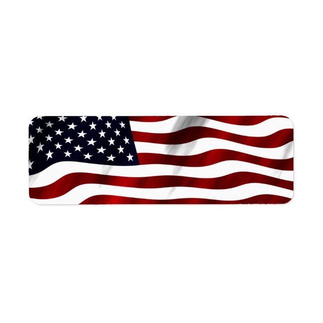 Etiqueta Bandeira Americana (Frente)