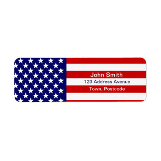 Etiqueta bandeira americana