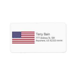 Etiqueta Bandeira americana
