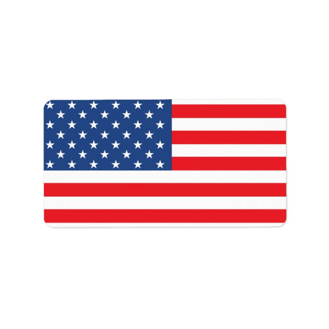 Etiqueta Bandeira Americana (Frente)