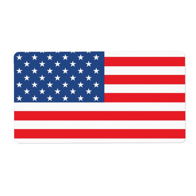 Etiqueta Bandeira Americana (Frente)