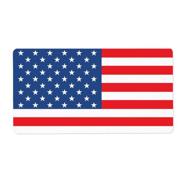 Etiqueta Bandeira Americana (Frente)