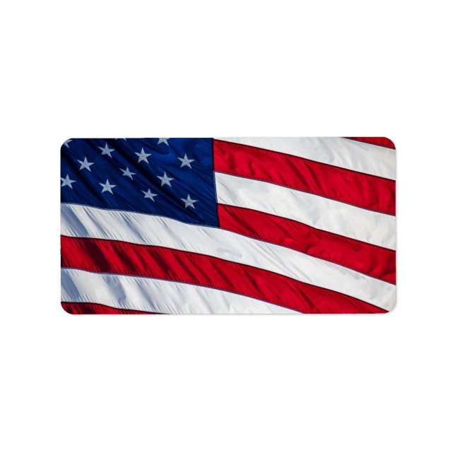 Etiqueta Bandeira Americana (Frente)
