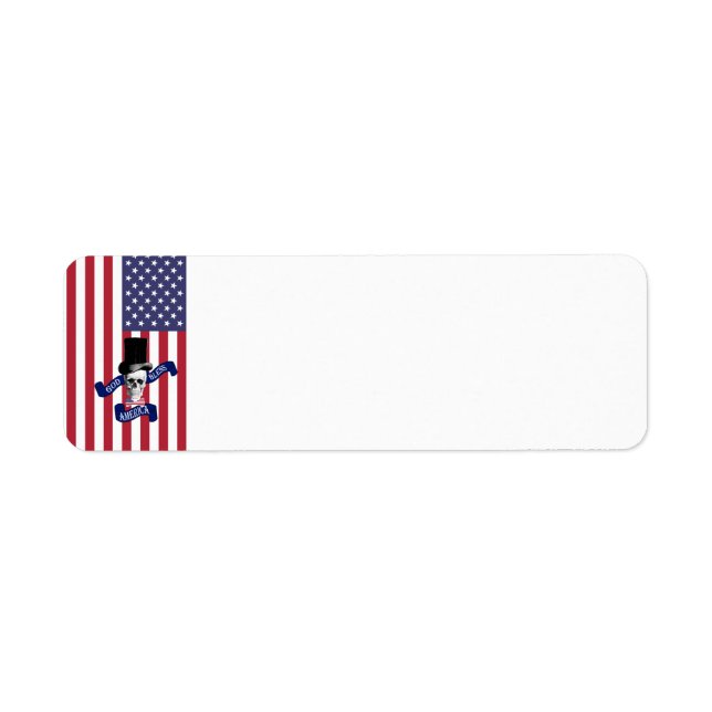 Etiqueta Bandeira Americana Patriótica (Frente)