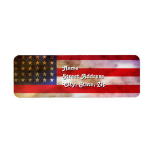 Etiqueta Bandeira americana Textured Grunge
