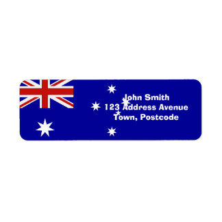 Etiqueta bandeira australiana