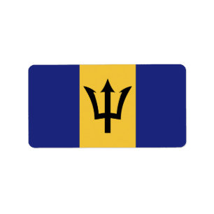 Etiqueta bandeira Barbados