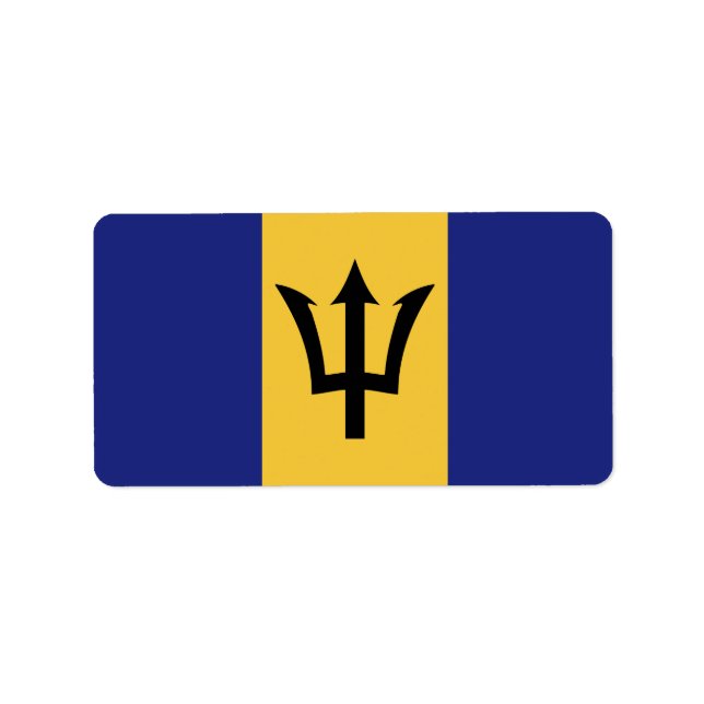 Etiqueta bandeira Barbados (Frente)