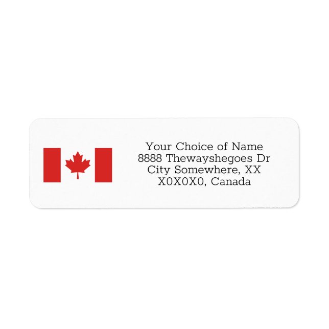 Etiqueta Bandeira Canadense Personalizada Canadá (Frente)