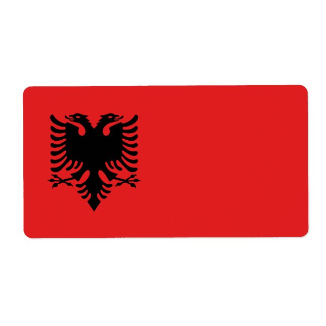 Etiqueta Bandeira da Albânia (Frente)