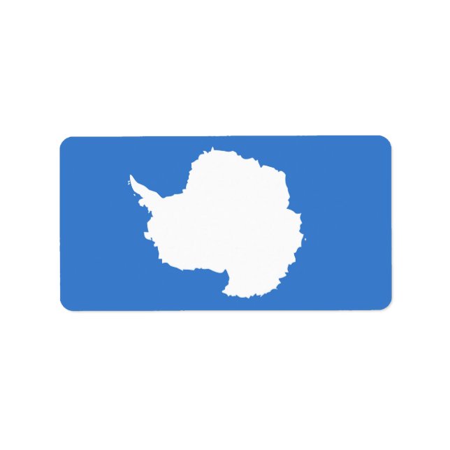 Etiqueta Bandeira da Antártica (Frente)