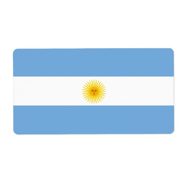 Etiqueta Bandeira da Argentina (Frente)