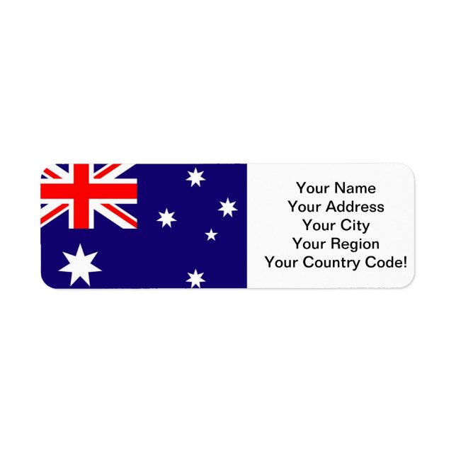 Etiqueta Bandeira da Austrália (Frente)