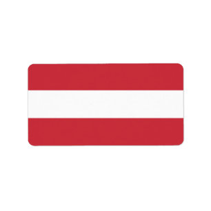Etiqueta Bandeira da Áustria