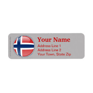 Etiqueta Bandeira da bolha de Noruega