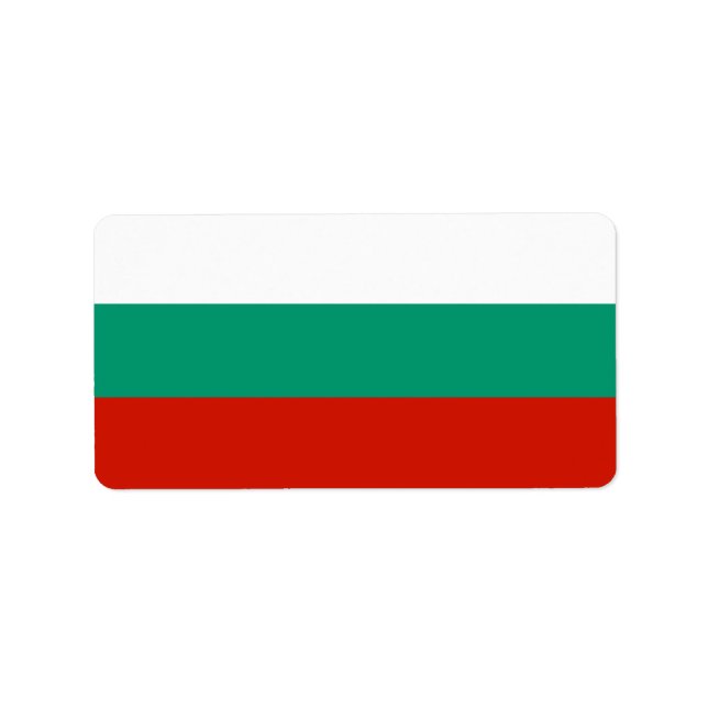 Etiqueta Bandeira da Bulgária (Frente)