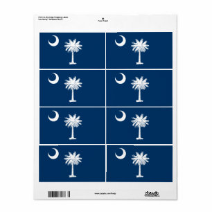 Etiqueta Bandeira da Carolina do Sul